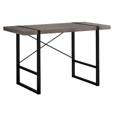 Gfancy Fixtures 23.75 x 49 x 30 in. Dark Taupe Black Metal Computer Desk GF3094057
